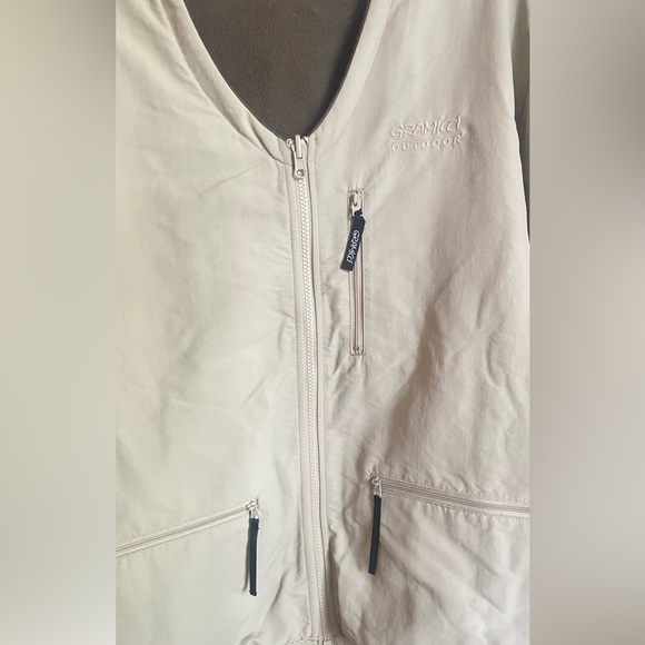 Gramicci Reversible Fleece Cardigan Jacket Taupe - Picture 15 of 16